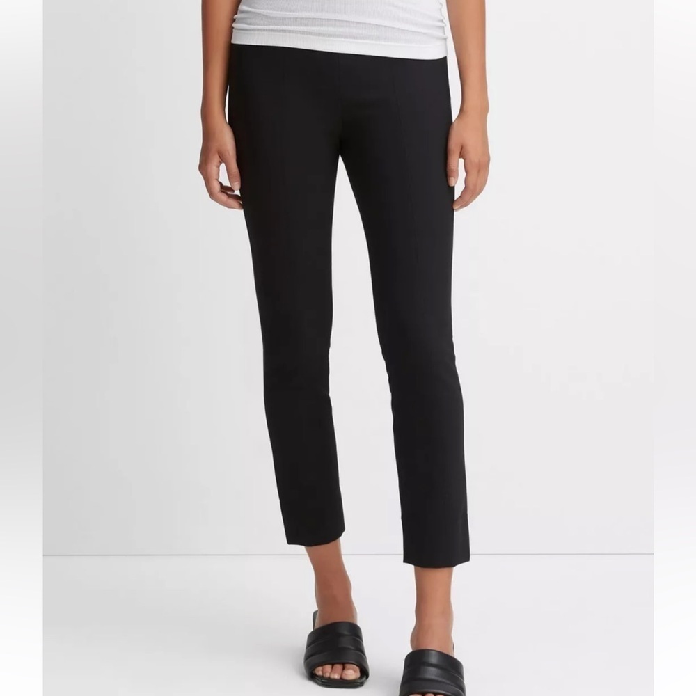 Vince Stitch Front Seam Ponte Legging Pants Black Business Casual Women’s Medium